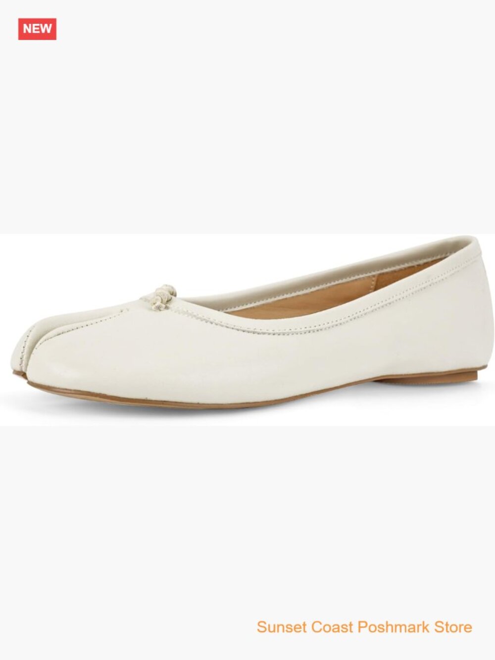 Split Toe Ballet Flats Wide Width Comfort Slip-On Work Shoes